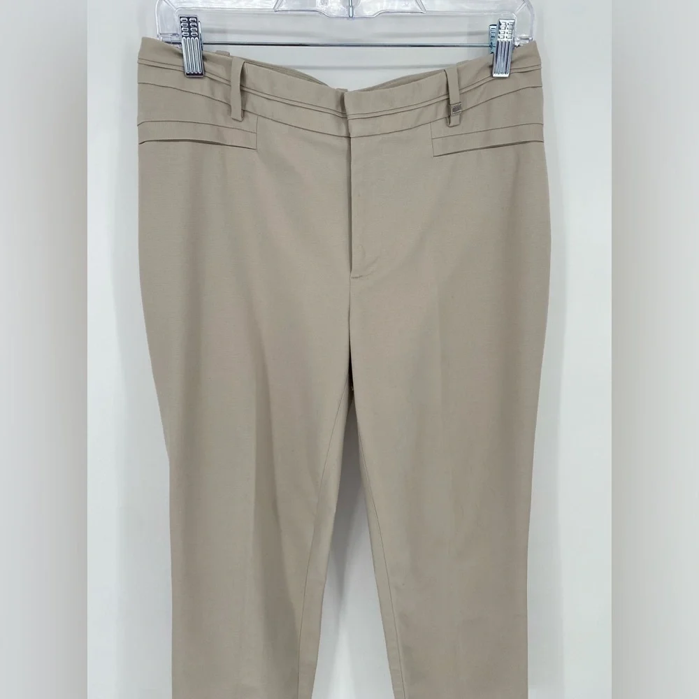 Calvin Klein women's tan straight leg dress pants 8 - Picture 2 of 8